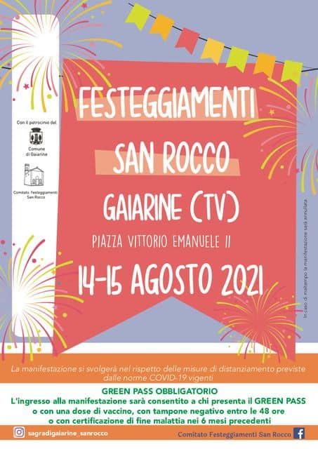 Gaiarine-Festeggiamenti San Rocco 2021