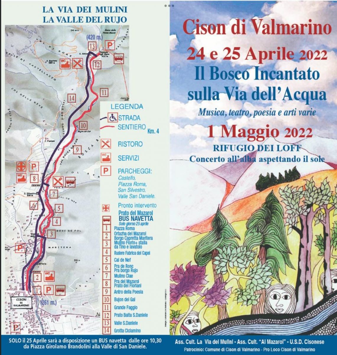 Cison di Valmarino-Il Bosco incantato sulla Via dell'Acqua